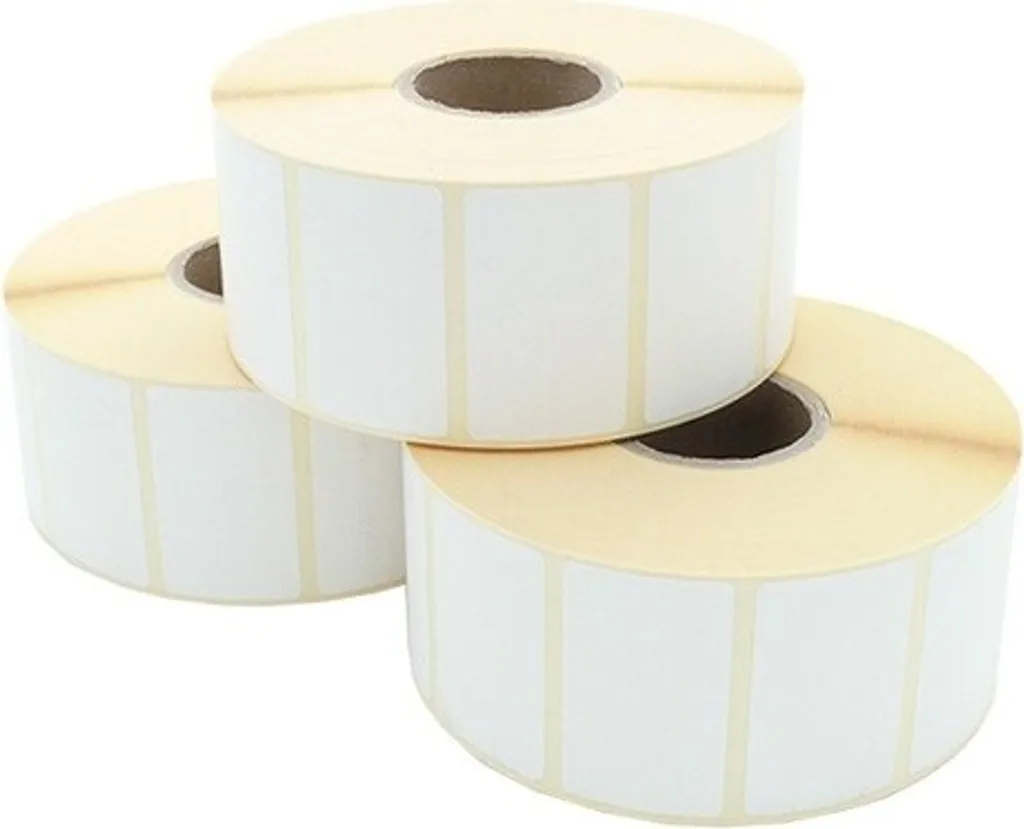 Étiquettes 50x25mm Adhésif Permanent - Rouleau 1500 unités Transfert Thermique
