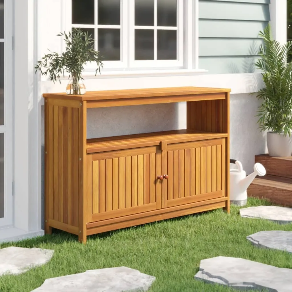 Table console de jardin ZMH en bois massif résistant aux intempéries