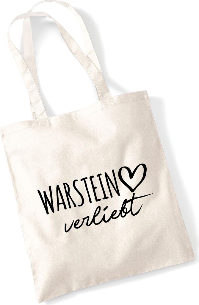 Huuraa Jutebeutel Warstein verliebt 10 Liter Natural Baumwolle Tasche Geschenkidee