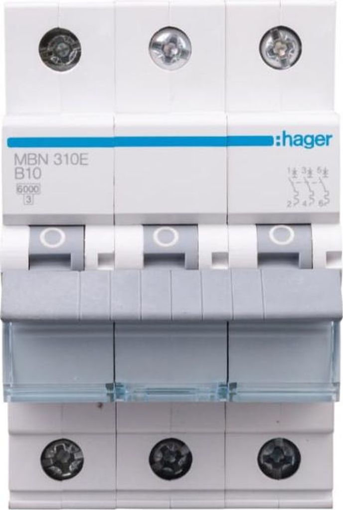 Interruttore automatico 3 poli 6kA caratteristica B 10A 3 Immagine del prodotto 