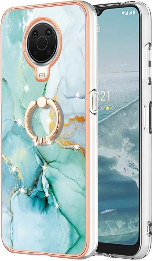 Custodia Professionale Nokia G20 G10 Marmo Caffè con Supporto Auto