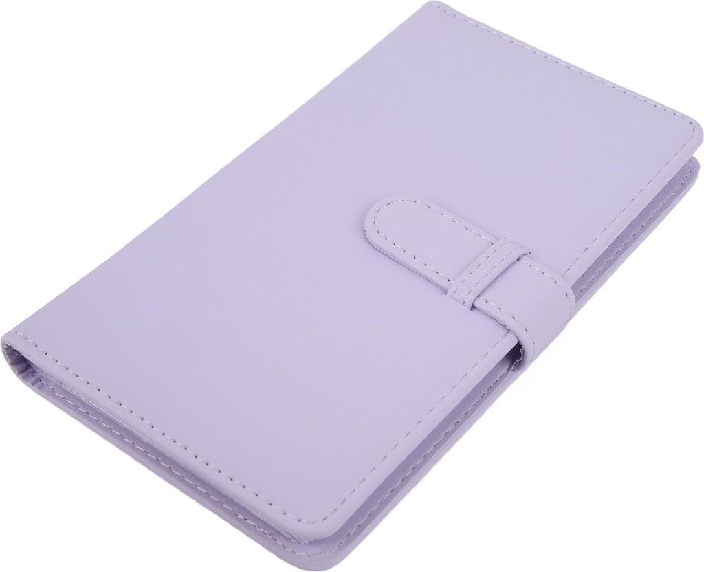 3 Zoll 108 Taschen Fotoalbum Kunstleder Mini für Kinokarten Visitenkarten Iris Purple
