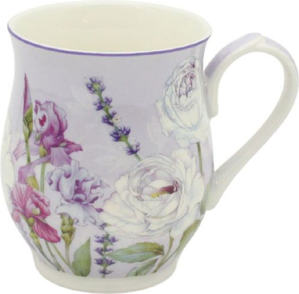 HOME ELEMENTS Porzellanbecher 350 ml, Lavendel
