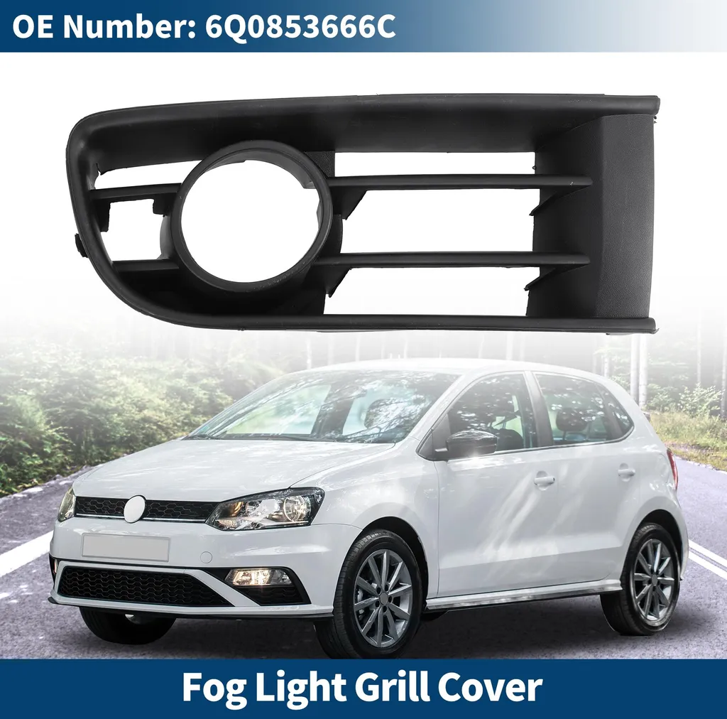 Grille Antibrouillard ABS Noir Haute Résistance pour VW Polo 2001-2005