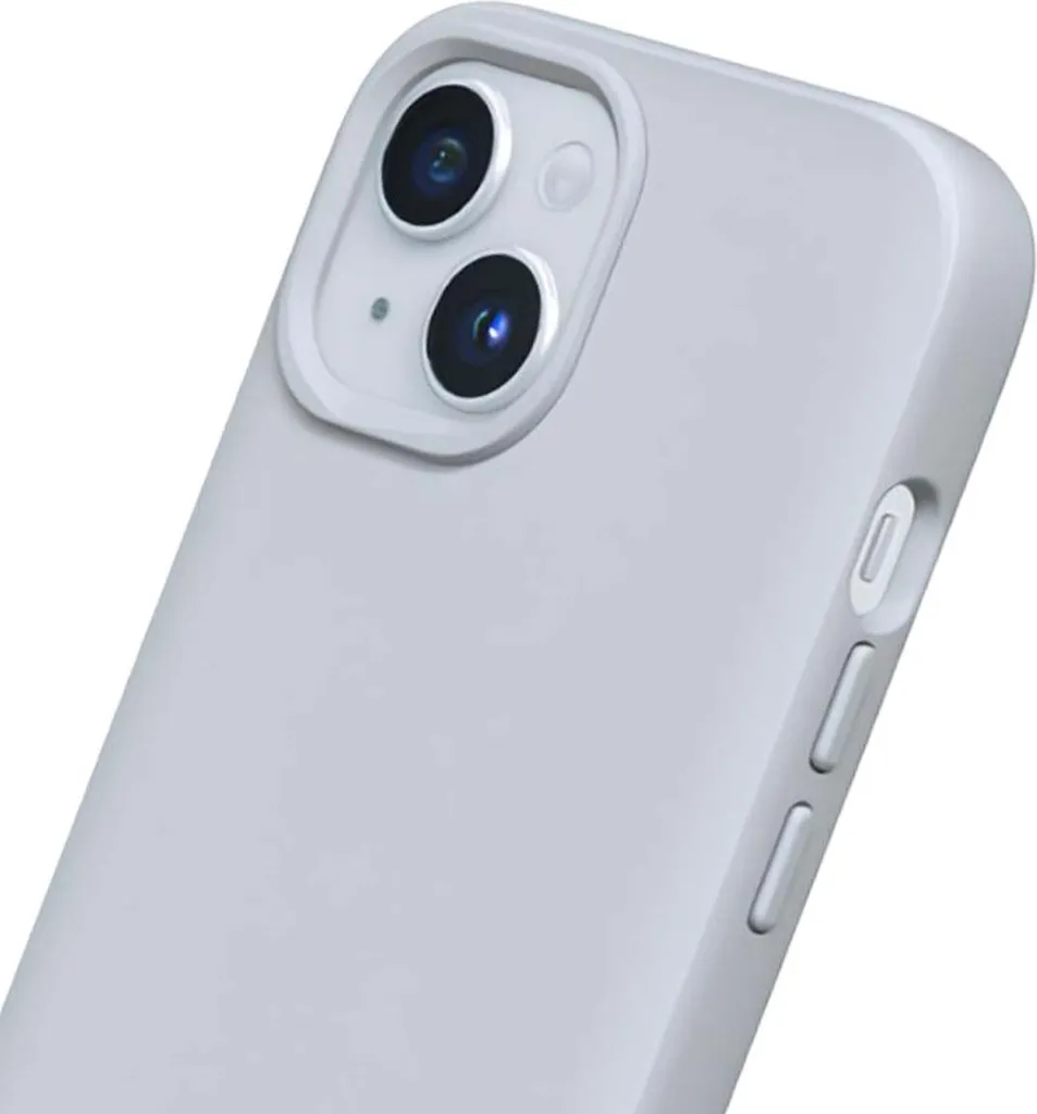 Coque iPhone 15 Plus RhinoShield Soft Case en silicone gris anthracite - 4