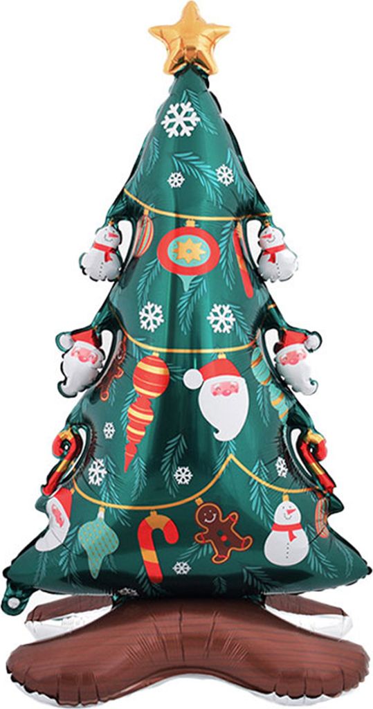 Aufblasbare Weihnachtsdekoration, stehender Weihnachtsmann, Schneemann, Aluminiumfolien-Ballon-Dekoration, wiederverwendbar, festliches Ornament f...