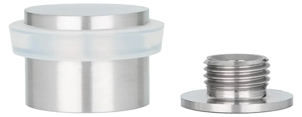 Butée de porte I-199/24-BCBAM en Inox AISI 304 et Caoutchouc Blanc 28x20mm