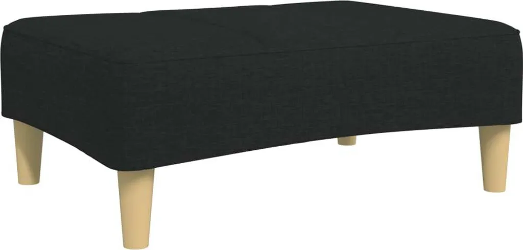 Sgabello nero 77x55x31 cm in tessuto