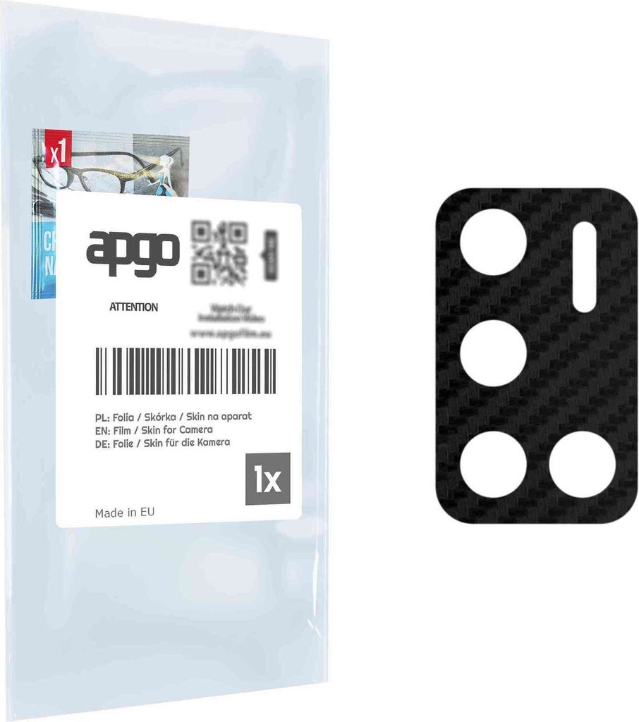 apgo Objektivschutz-Folie, Kameraschutz kompatibel mit Tecno Spark 6 Air, Carbon-Imitation, Rückseite Schutzfolie für Kamera-Insel, Hinten Folie,...