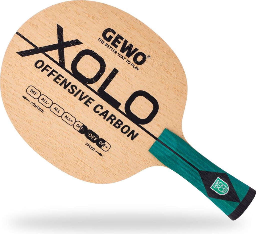 GEWO Tischtennisholz / Xolo Offensive Carbon / Konkav / NEU /