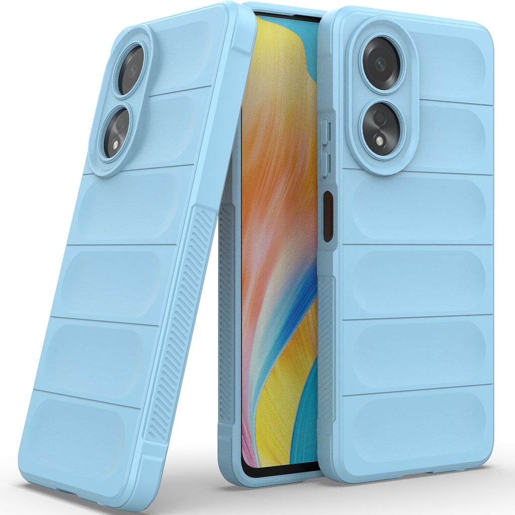 Handyhülle für Oppo A58 4G Weich TPU Silikon Stossfest Anti-rutsch Hülle Blau
