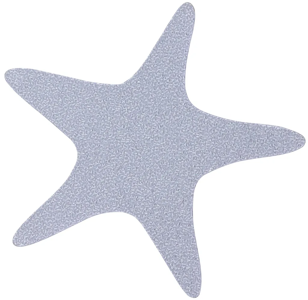 Lot de 6 antidérapants baignoire transparents 11 cm étoiles de mer