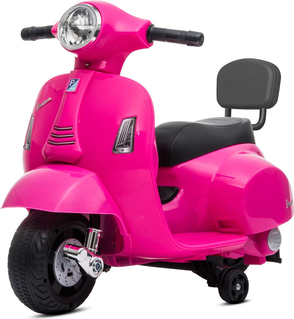 Vespa Elektroroller ab 18m Elektrofahrzeug Kinderfahrzeug Scooter mit Rückenlehne rosa