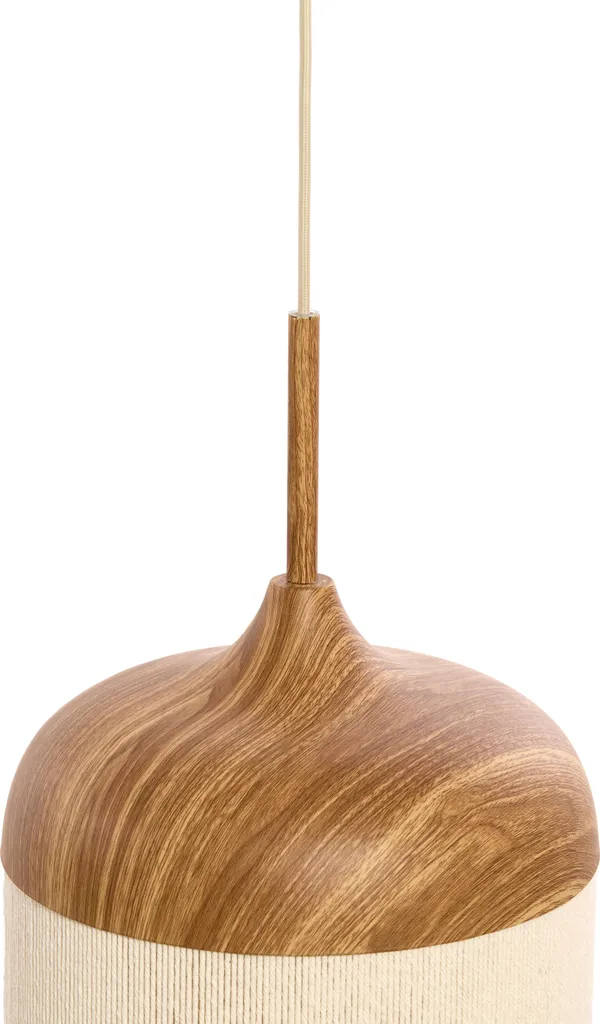 Light & Living - lampada a sospensione - Dania - beige naturale - cotone metallo - Ø 22cm - E27 - 2985543 - 4