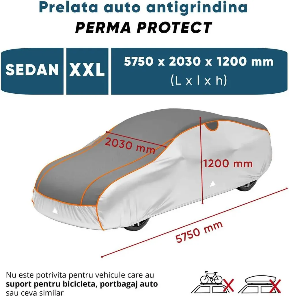 Bâche Voiture Anti-Grêle XXL 100% Polyester Renforcé Perma Protect - 19
