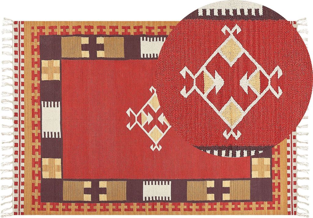 BELIANI Kelim-Teppich Mehrfarbig Baumwolle 160 x 230 cm mit Produktbild 