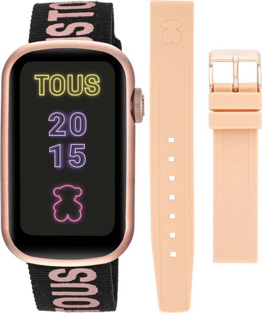 Damen-Smartwatch TOUS 200351092 in Schwarz mit modischem zusätzlichem Armband.