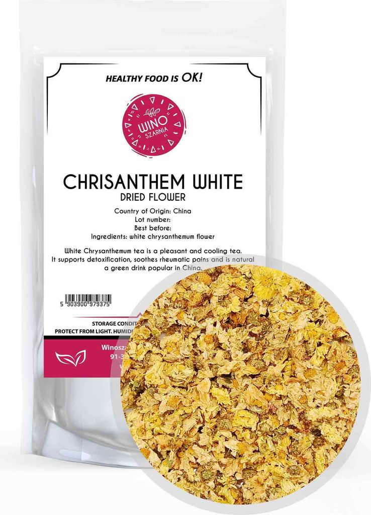 Biela chryzantéma Kvetina - 100g Jedlé kvety Obrázok produktu 