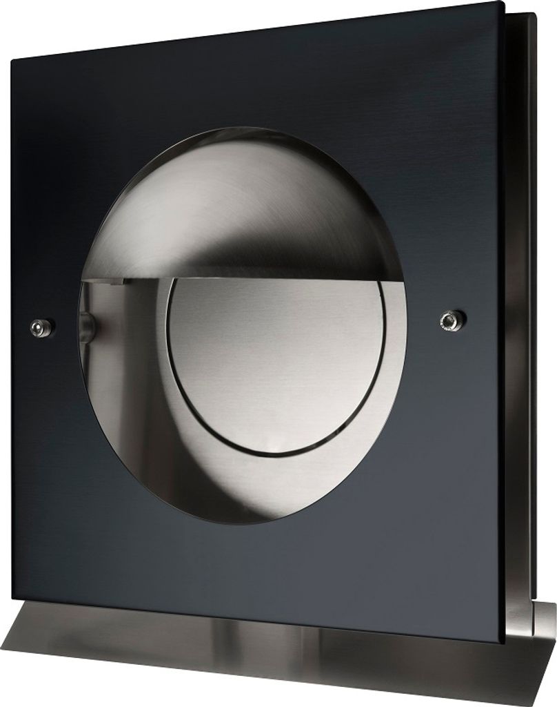 Exklusives Design Abluftgitter Lüftungskasten Lüftungshaube Edelstahl Küchenabluft Schwarz RAL7021 150mm