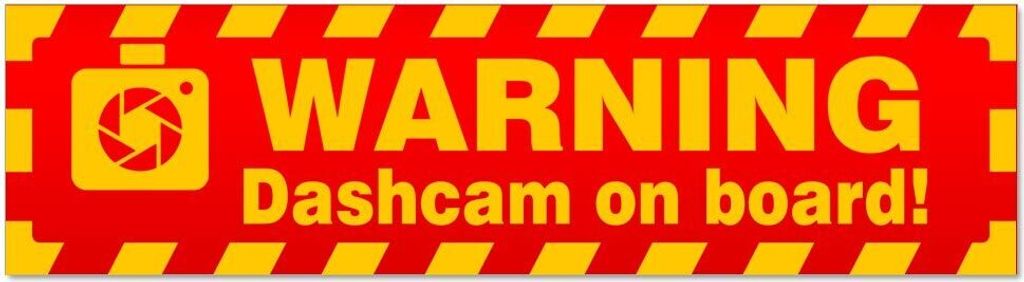 Kiwistar - Autoaufkleber - Rot - 60 x 16 cm - Dashcam on Board Warning gestreift - Hinweis Aufkleber Sticker für Auto, Kfz, Fahrrad, PKW, LKW