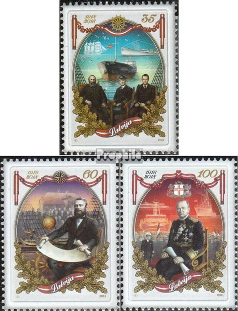 Briefmarken Lettland 2011 Mi 819-821 (kompl.Ausg.) postfrisch Republik