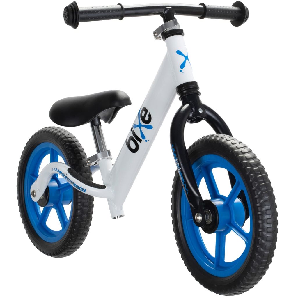 Bixe 12 Zoll Kinder Laufrad blau - Aluminium Fahrrad ohne Pedale mit Luftreifen - Balance Bike fr Kinder und Kleinkinder im Alter von 18 Monaten bis