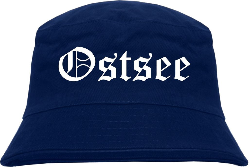 Ostsee Fischerhut - Dunkelblau - Altdeutsch - bedruckt - Produktbild 