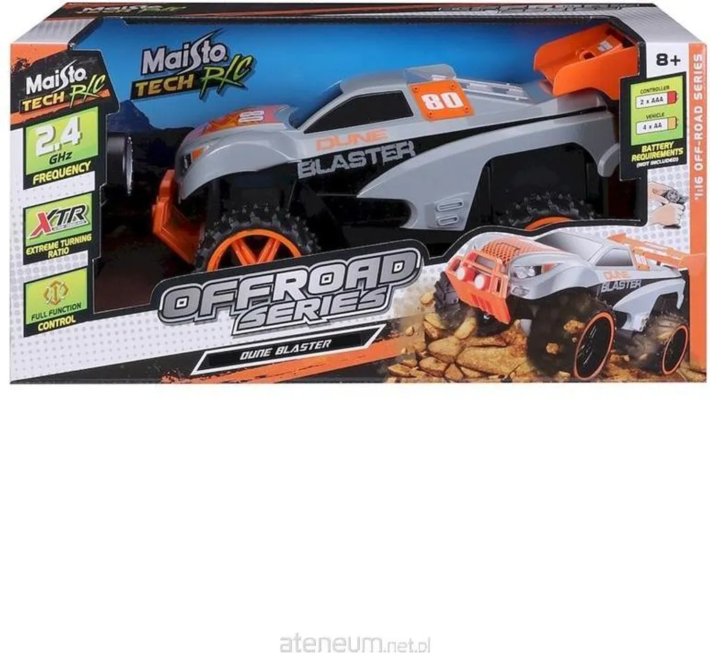 Off Road Dune Blaster Télécommandé 1:16 - Voiture RC Tout-Terrain Grise