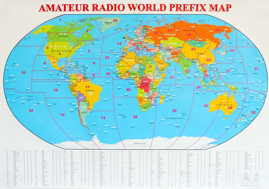Amateurfunk-Weltkarte DXCC 2025 Edition PKWiU 58.11.16.0 Produktbild 