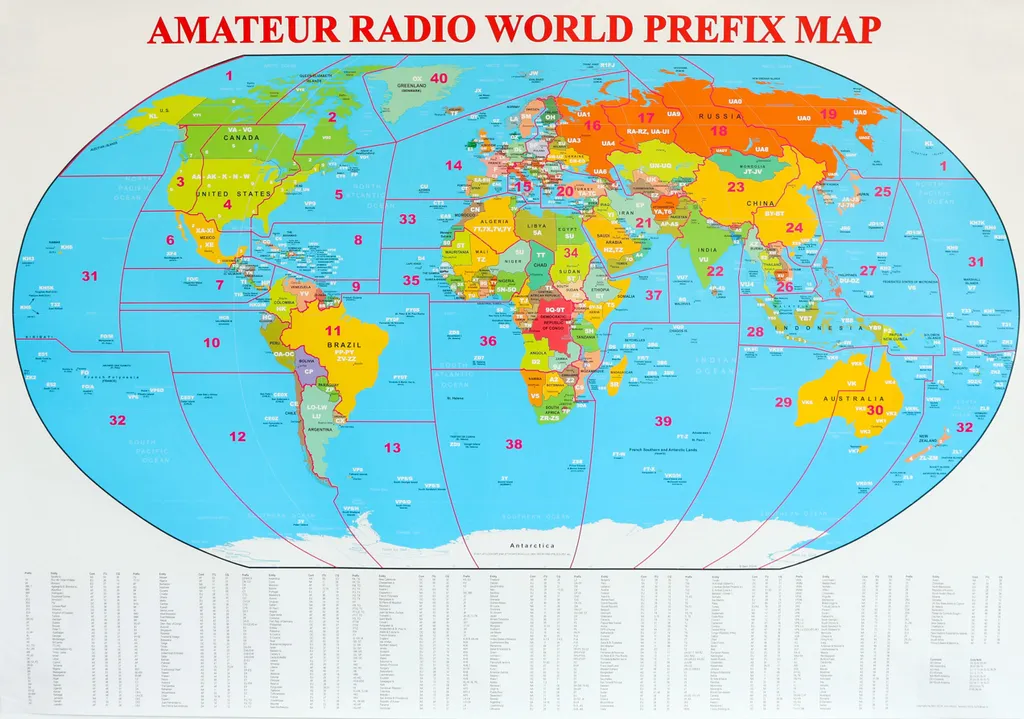 Identifiez les préfixes avec la Carte radioamateur DXCC 2025 précise