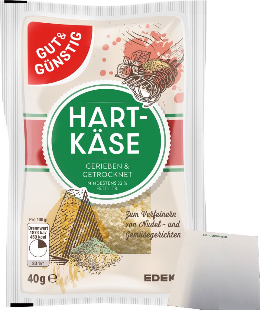 Gut & Günstig geriebener Hartkäse 32% Fett Grated Cheese Produktbild 