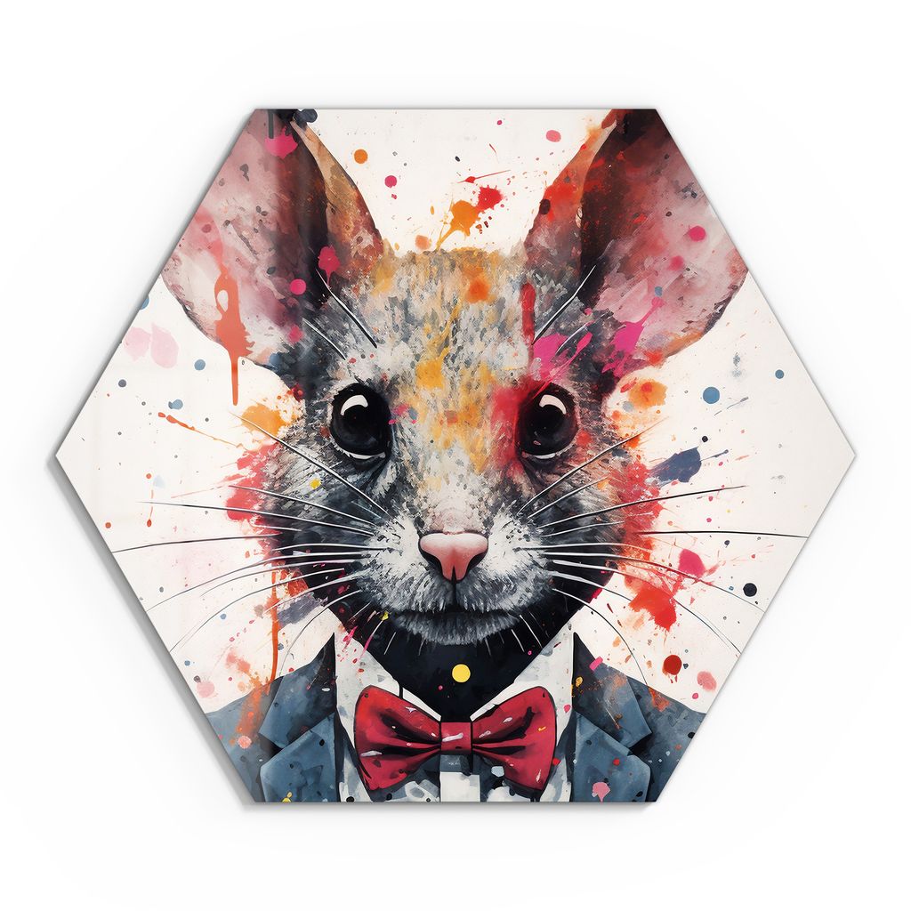 DEQOART Glasbild Echtglas 40x35 cm 'Tierischer Charme' Wandbild Bild modern Deko