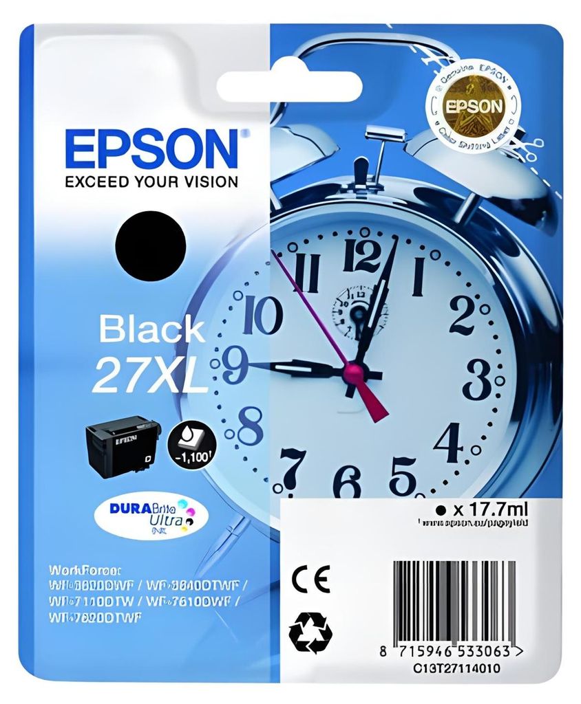 Epson DURABrite Ultra Ink 27 XL Tintenpatrone schwarz     T Produktbild 