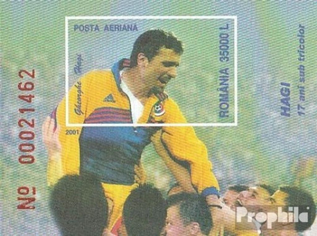 Briefmarken Rumänien 2001 Mi Block317 (kompl.Ausg.) un Produktbild 