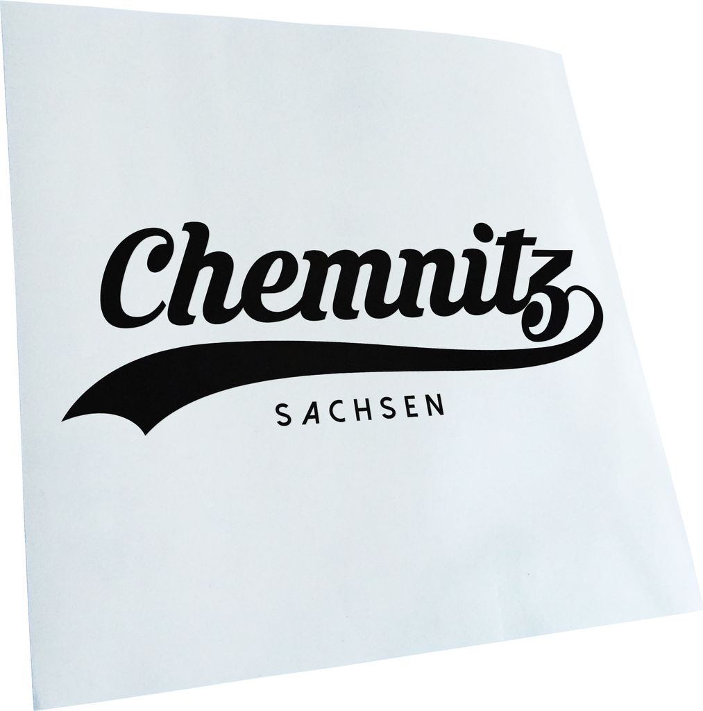 Kiwistar - Autoaufkleber - Chemnitz Sachsen - Schwarz - 60x21cm - Aufkleber für Auto, Laptop, Fahrrad, LKW, Motorrad mehrfarbig JDM Decal Racing