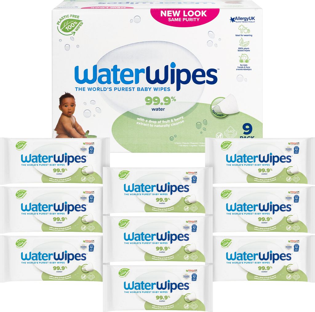 WaterWipes Feuchttücher Seifenbeere 9x60Stk biologisch abbaubar babypflege