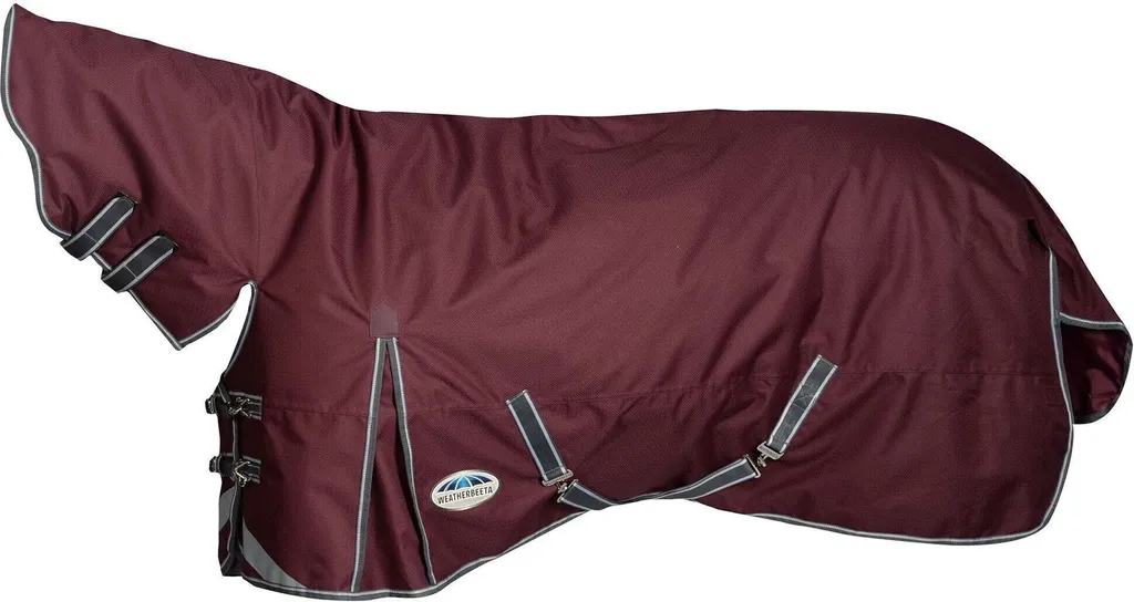 Protection intégrale cheval au pré 122cm Weatherbeeta Bordeaux Gris