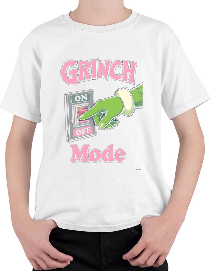 GRINCH Mode Weihnachtsmuffel Lustig Geschenk Weihnachten Humor Uni Kinder T-Shirt, Weiß, 128
