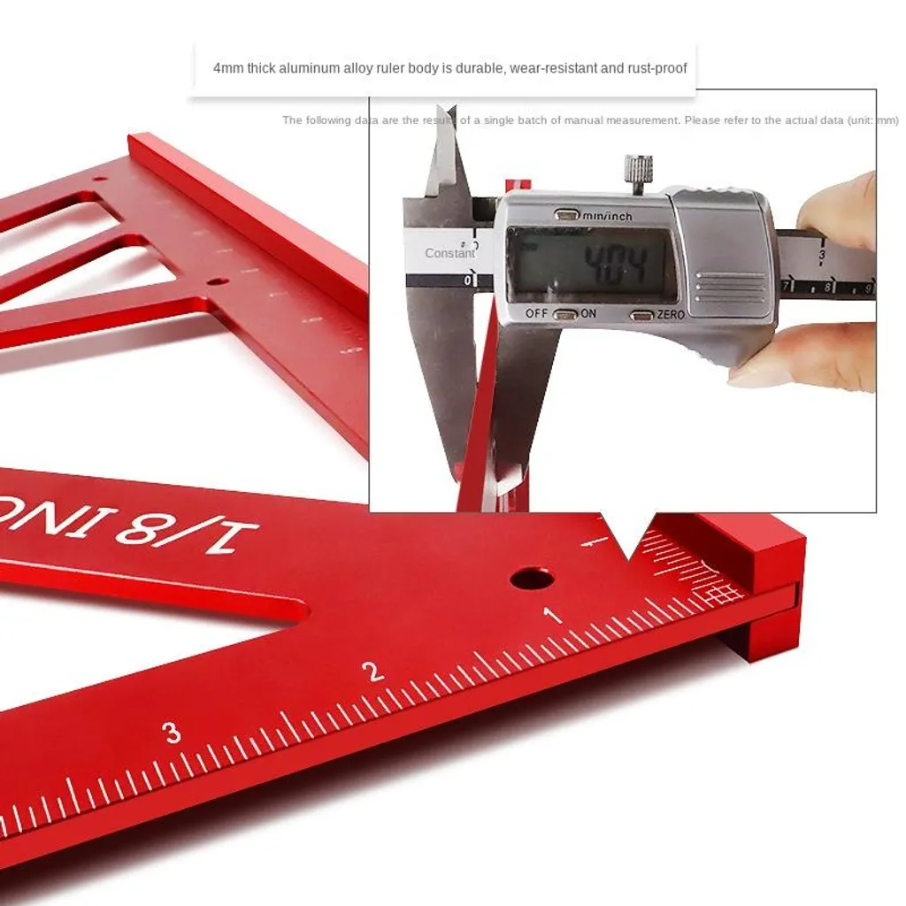 Équerre de menuisier triangulaire robuste pour mesures charpente 18cm
