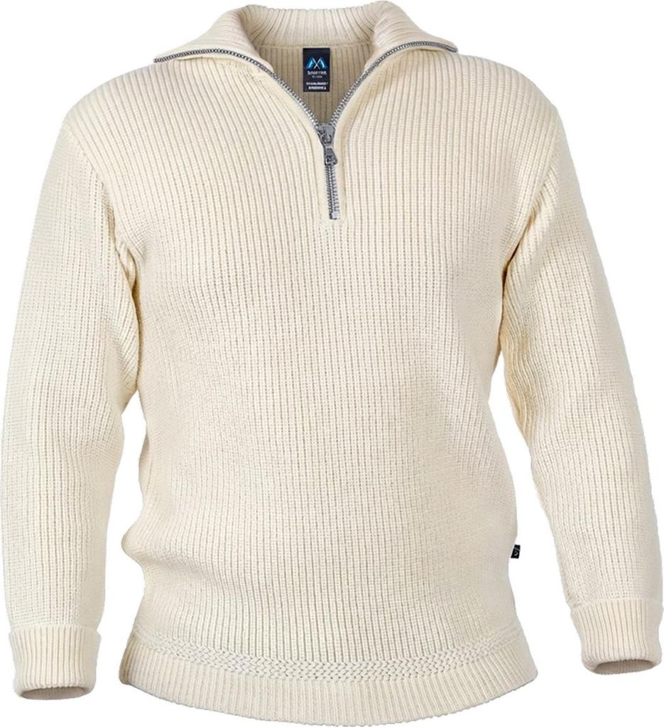 Blauer Peter - Merino-Troyer - Pullover - Metall-Zip - 10 Farben