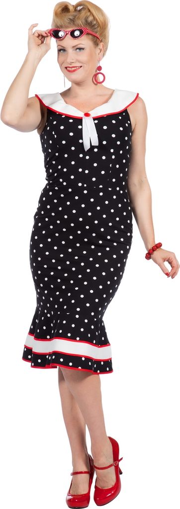 Rockabilly Kleid Betty Punkte 50er Jahre, Groesse:44