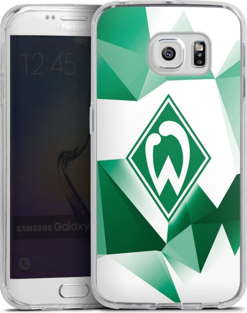 DeinDesign Handyhülle für Samsung Galaxy S6 Edge Silikon Hülle Case Smartphone Schutzhülle Offizielles Lizenzprodukt SV Werder Bremen Tarnmuster