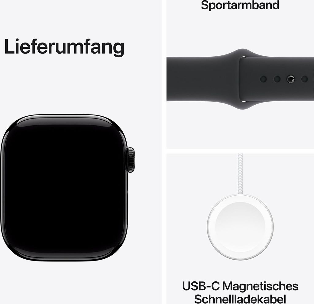 Apple Watch Series 10 42 mm Alu Jet Black Sport S/M Obrázek produktu 10