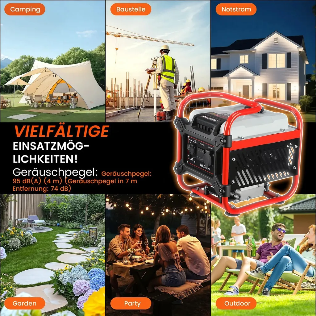 Générateur mobile 900W ultra léger de 14kg avec sortie stable 230V