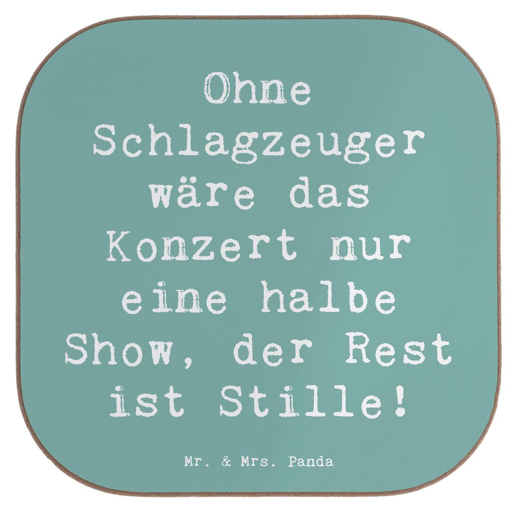 Mr. & Mrs. Panda Untersetzer für Gläser Spruch Schlagzeug Konzert - Meeresbrise - Geschenk, Musik, Getränkeuntersetzer, Musiker, Holzuntersetzer...