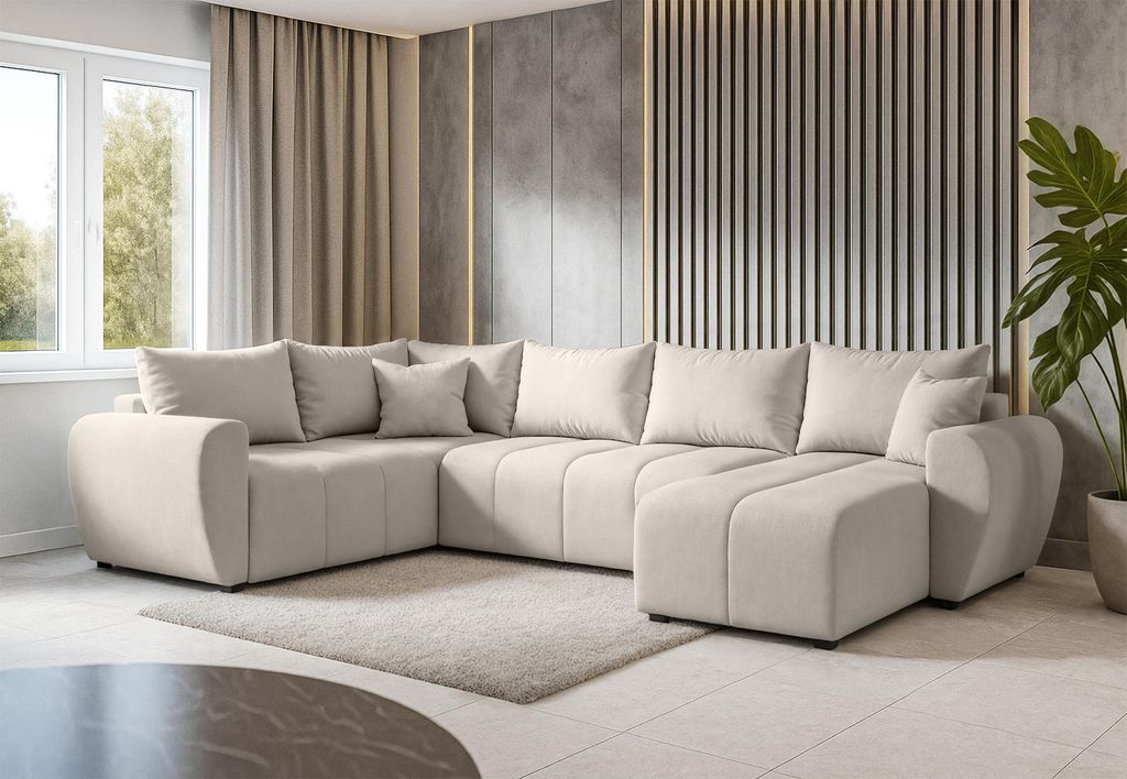 AX LIVING Malatya U XL Salon Canapé d'angle en forme de U Image du produit 
