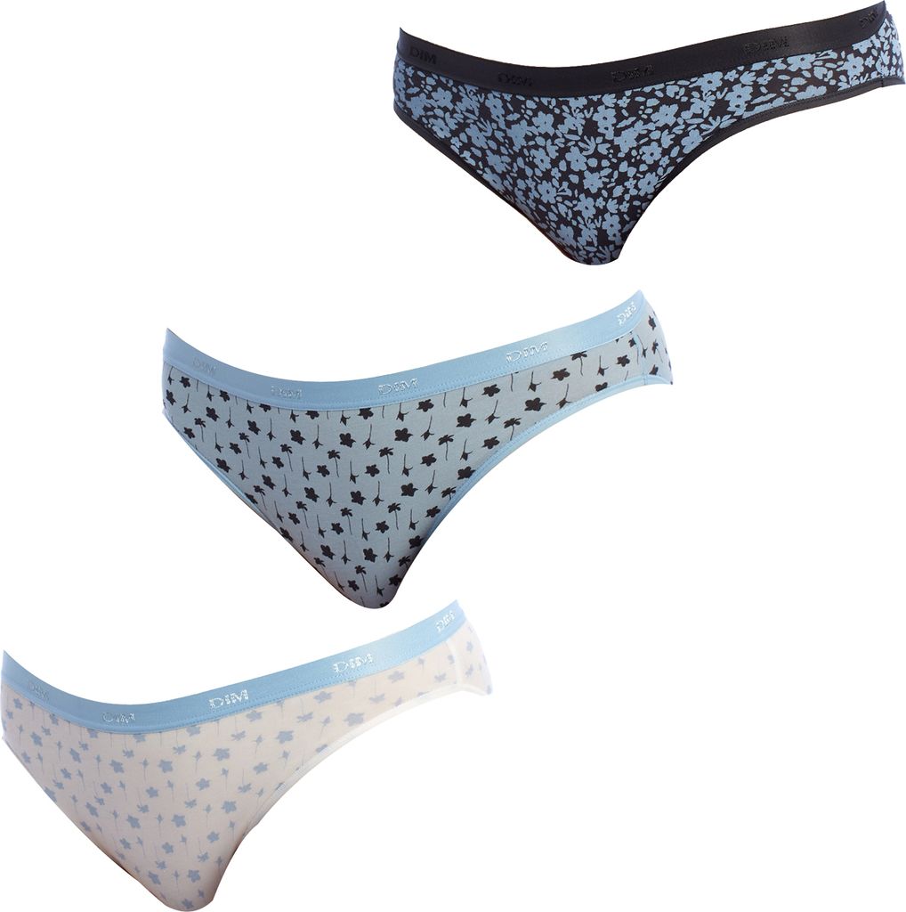 DIM Slip 3 pezzi in cotone elasticizzato D4C17 per donna Immagine del prodotto 