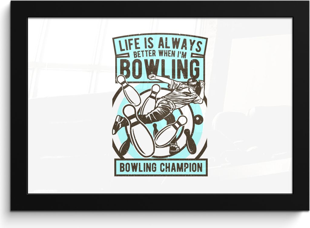 MuchoWow® MuchoWow® Gerahmtes Poster Bowling - Sport - Produktbild 