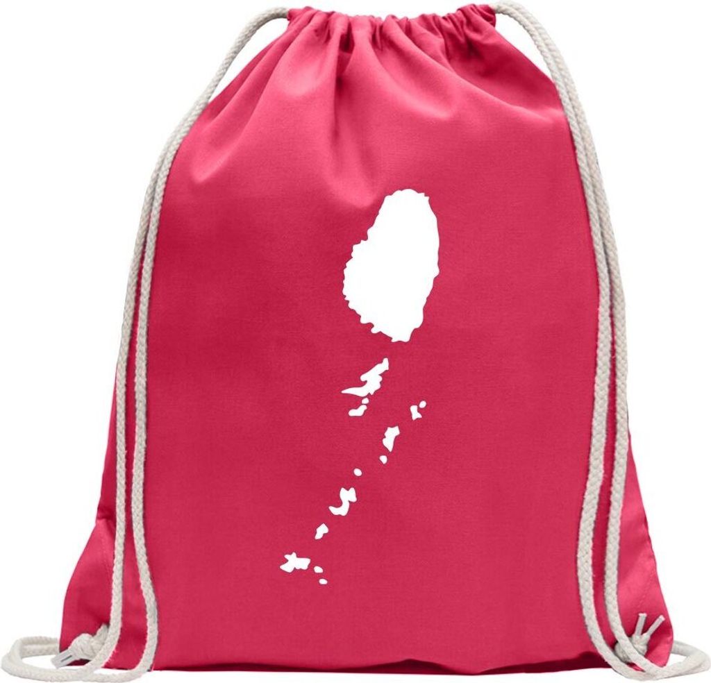 Kiwistar - Turnbeutel - pink - St. Vincent und die Grenadinen - Fun Rucksack Sport Beutel Gymsack Baumwolle mit Ziehgurt
