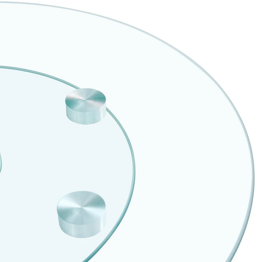 Table basse verre 77cm rotative : accès facile et double rangement - 12